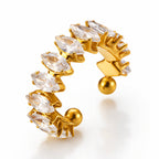 Ring, 18K Gold Plated Steel