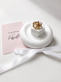 Gold Starfish & Pearl Adjustable Ring