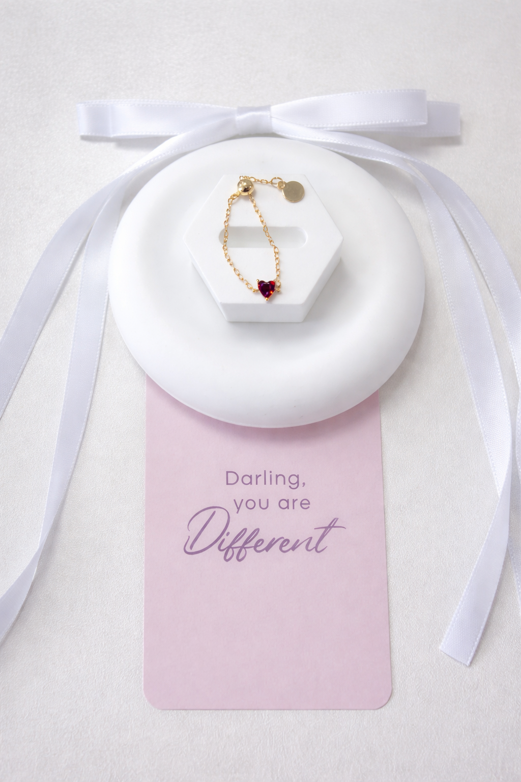 Adjustable Gold-Plated Heart Ring