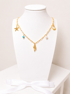 Snail Necklace, 18K Gold Plated Steel