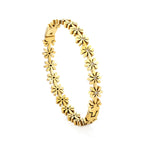 Floral Stainless Steel Bracelet – 18K Gold Plated