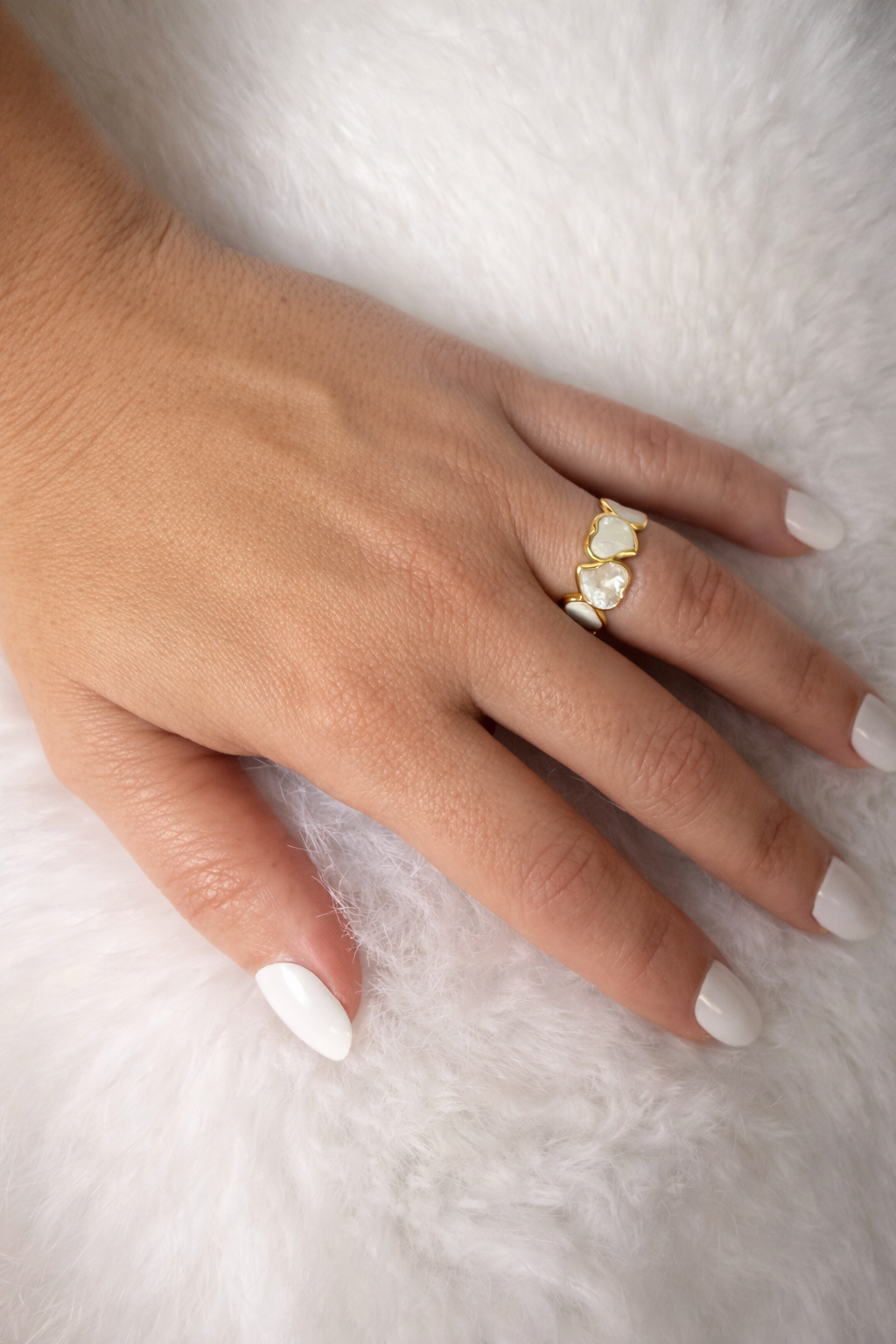 Heart- Ring, 18K Gold Plated Steel