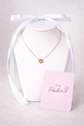 Flower- Necklace, 18K Gold Plated Steel