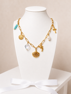 Seashell Necklace, 18K Gold Plated Steel