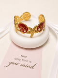 Starfish and Seashells Bracelet, 18K Gold Plated Steel
