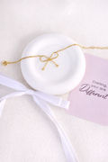 Bow- Bracelet, 18K Gold Plated Steel