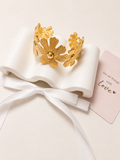 Flower Meadow Bracelet, 18K Gold Plated Steel