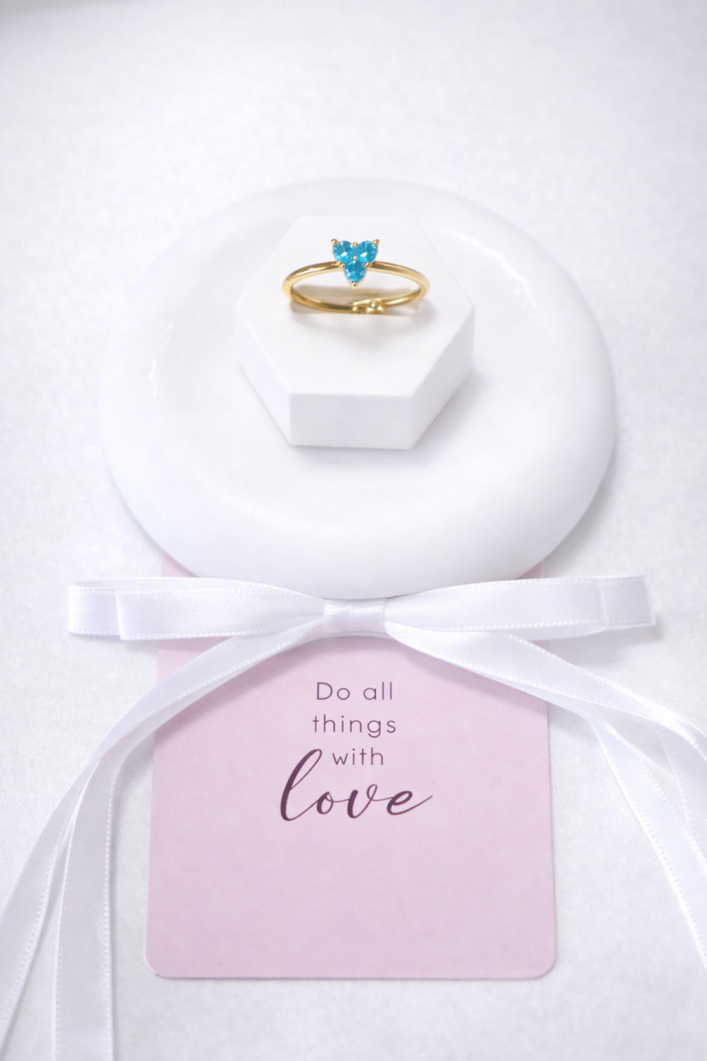 Adjustable stainless-steel ring with natural stone, vintage style