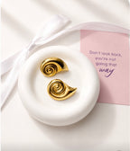 Snail Stud Earrings 18K Gold Plated Stainless Steel