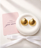 Seashell Stud Earrings 18K Gold Plated Stainless Steel