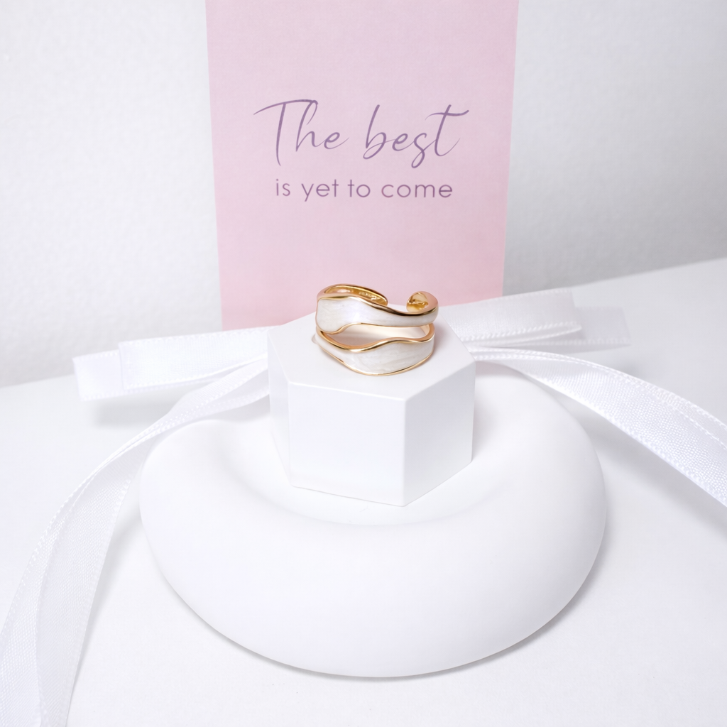 Ring, 18K Gold Plated Steel