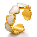 Heart- Ring, 18K Gold Plated Steel