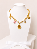Snail Necklace, 18K Gold Plated Steel