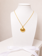 Seashell Necklace, 18K Gold Plated Steel