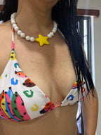 Ball and star necklace