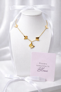 Butterflies- Necklace, 18K Gold Plated Steel