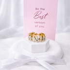 Ring, 18K Gold Plated Steel