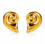 Snail Stud Earrings 18K Gold Plated Stainless Steel
