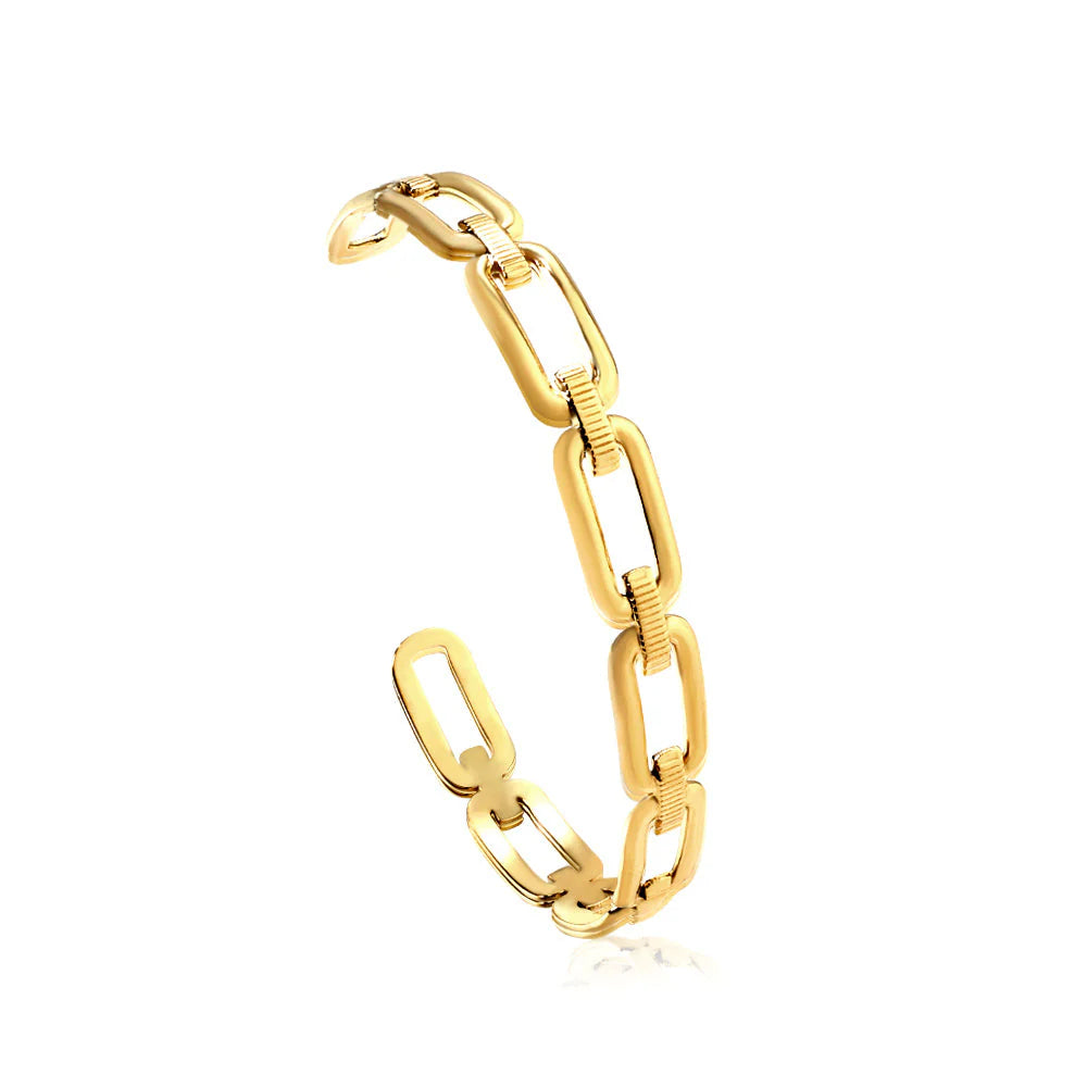 Chain Hard Bracelet – 18K Gold Plated