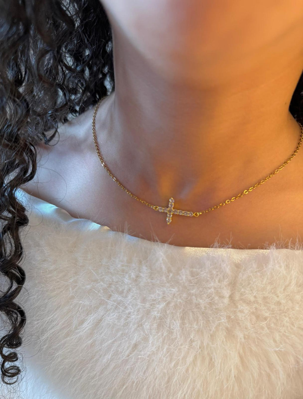 Crosses- Necklace, 18K Gold Plated Steel