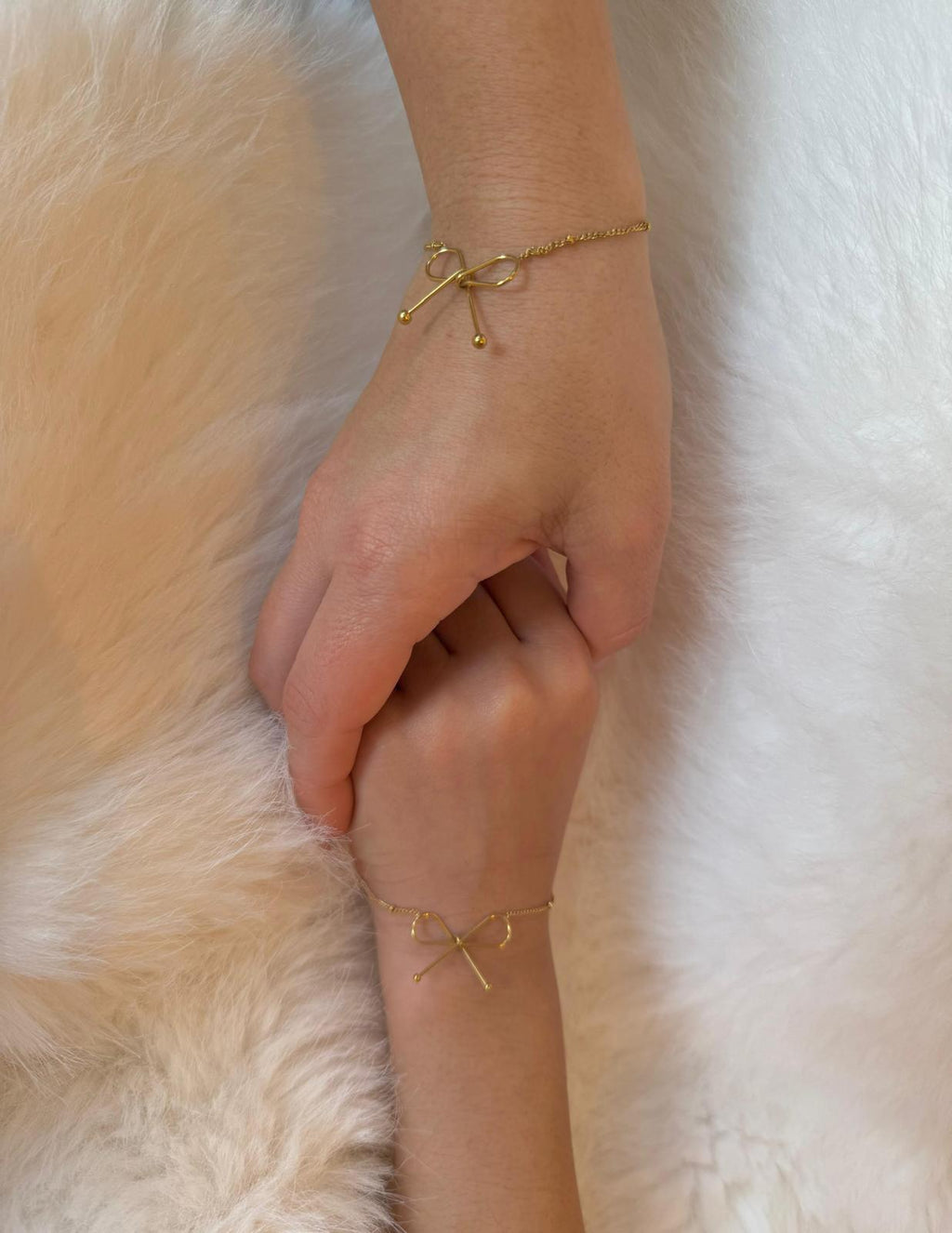 Bow- Bracelet, 18K Gold Plated Steel