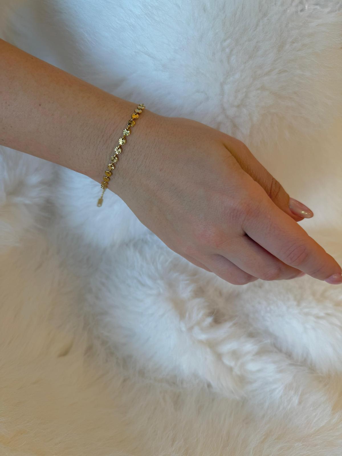 Bracelet, 18K Gold Plated Steel