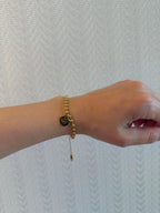 Hearts- Bracelet, 18K Gold Plated Steel