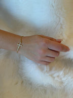 Crosses- Bracelet, 18K Gold Plated Steel