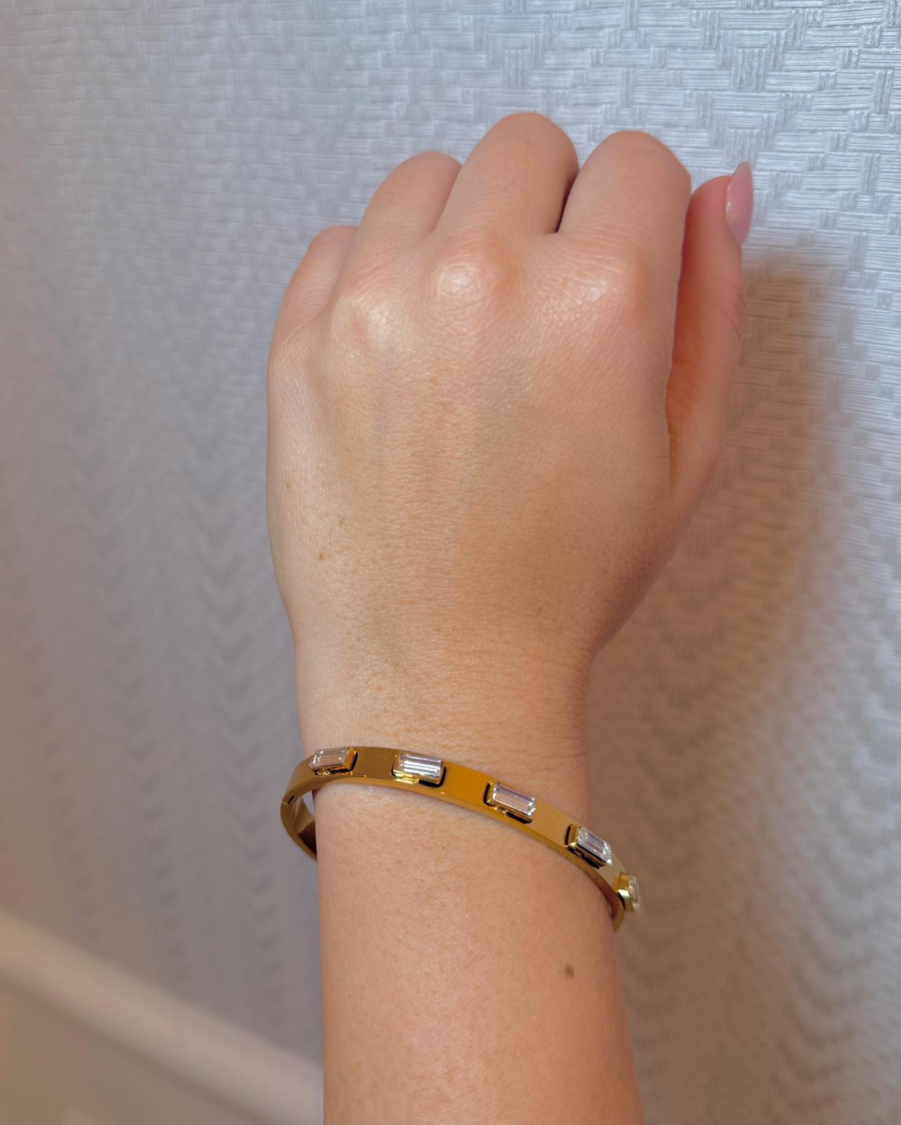 Bracelet, 18K Gold Plated Steel