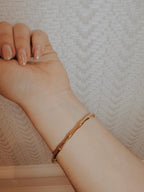 Bracelet, 18K Gold Plated Steel