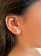 Flowers- Earrings, 18K Gold Plated Steel