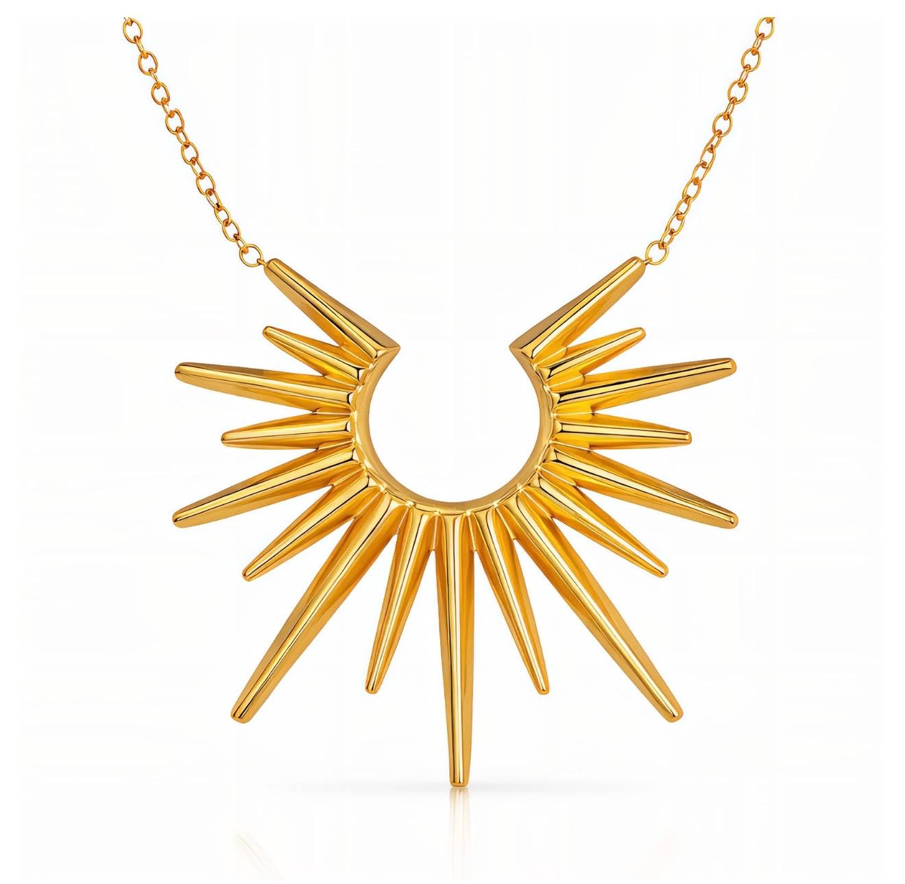 Necklace, 18K Gold Plated Steel
