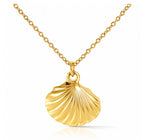 Seashell Necklace, 18K Gold Plated Steel