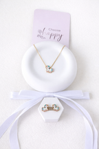 Pony Earrings and Pendant Set, Gold-Colored