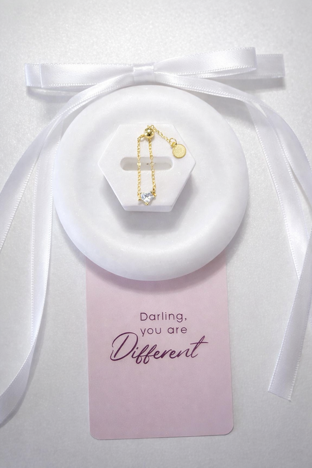 Adjustable Gold-Plated Heart Ring