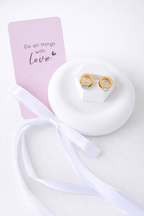 Earrings, 18K Gold Plated Steel