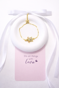 Adjustable Gold Plated Turtle Bracelet with Cubic Zirconia