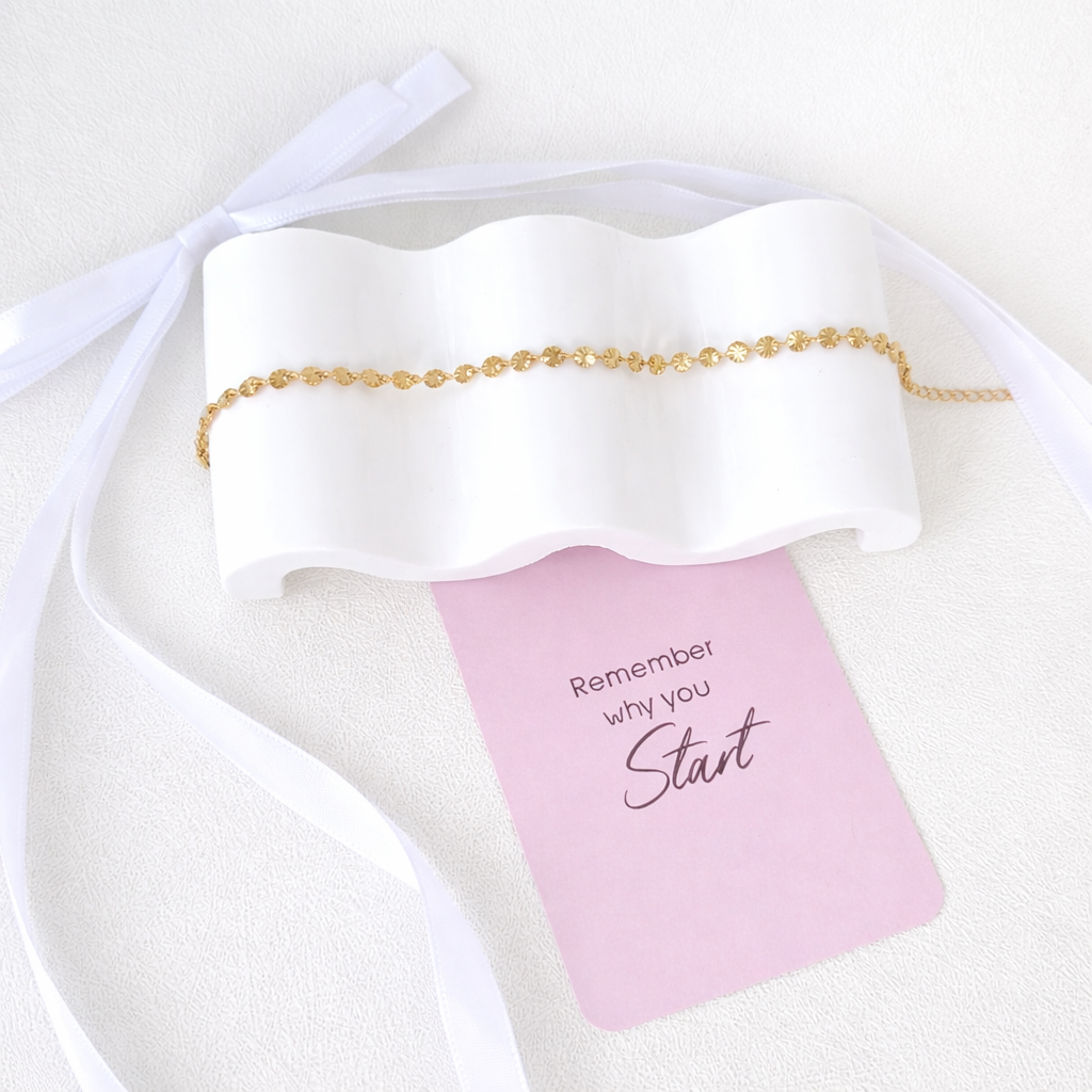 Bracelet, 18K Gold Plated Steel