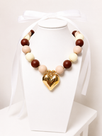 Ball and heart necklace