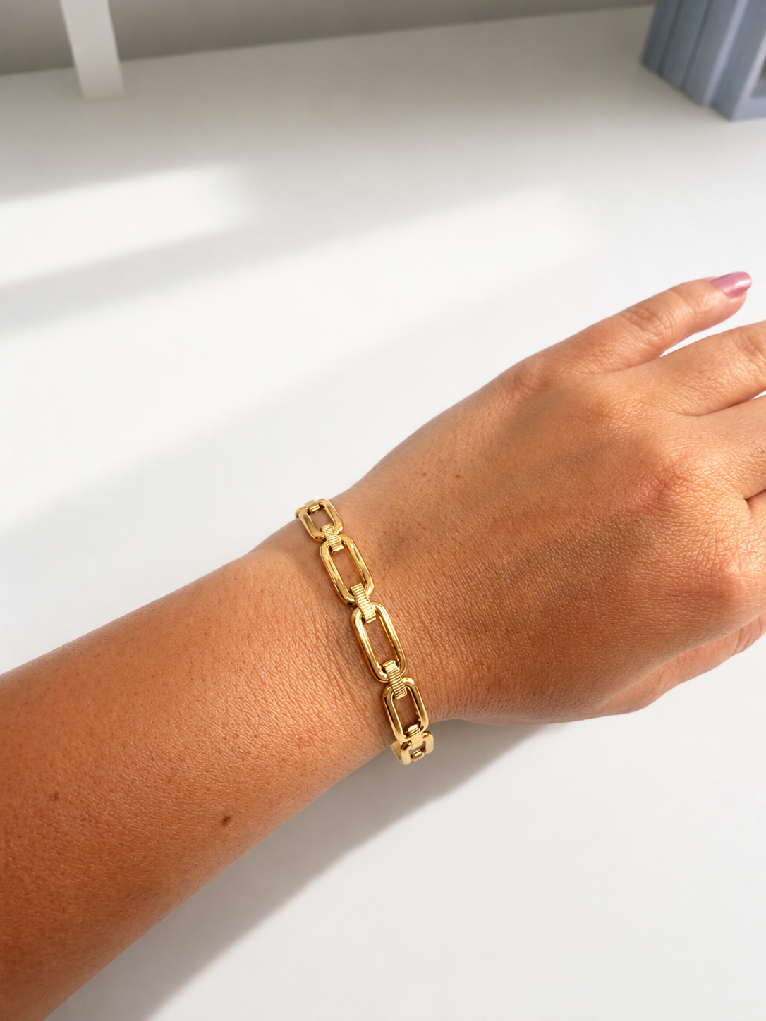 Chain Hard Bracelet – 18K Gold Plated