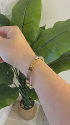 Bracelet, 18K Gold Plated Steel