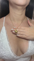 Seashell Necklace, 18K Gold Plated Steel