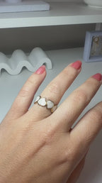 Heart- Ring, 18K Gold Plated Steel