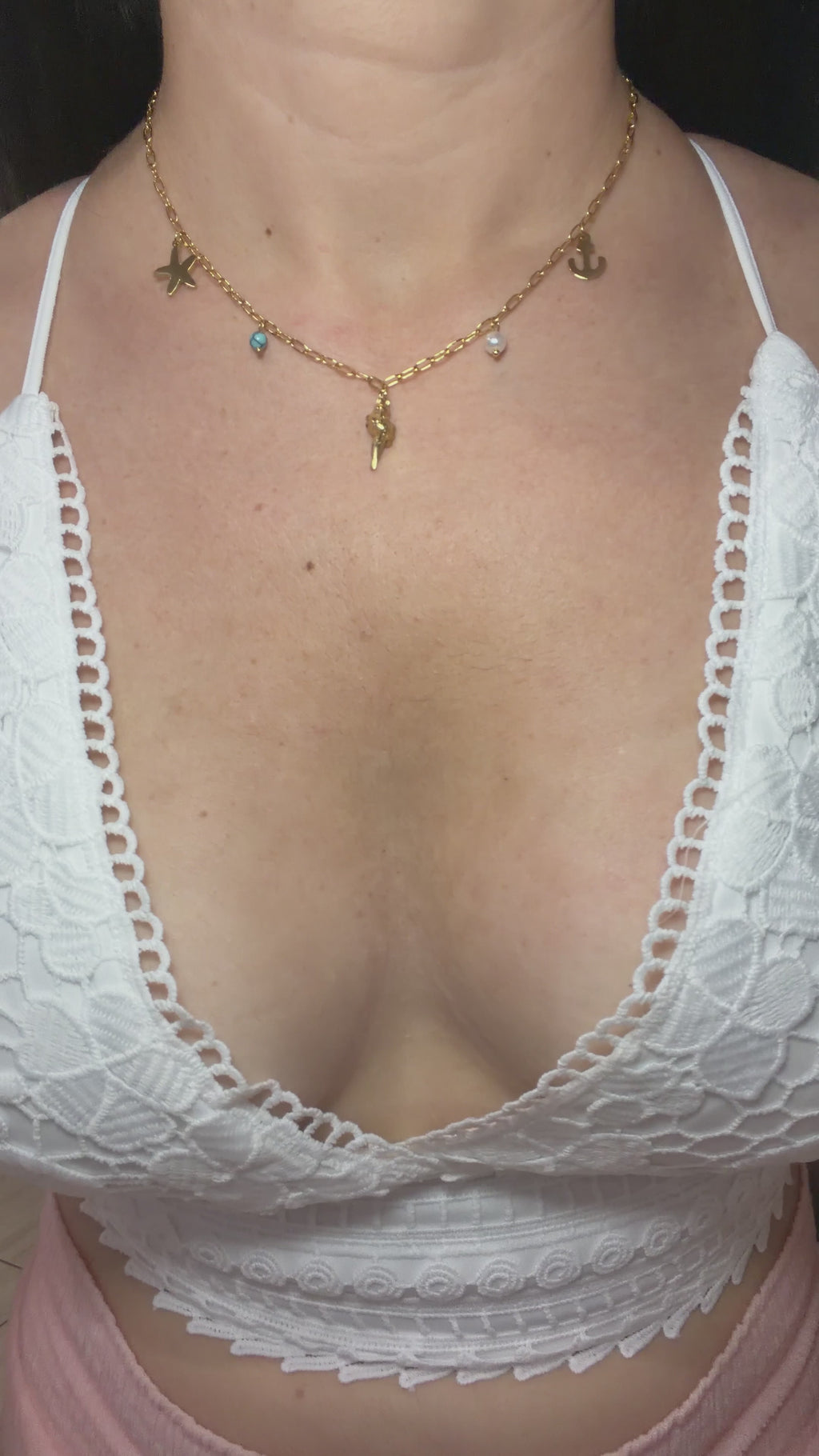 Snail Necklace, 18K Gold Plated Steel