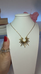 Necklace, 18K Gold Plated Steel