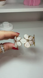Flower Bracelet, 18K Gold Plated Steel