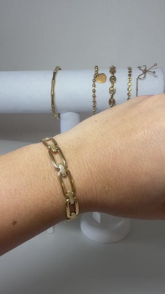 Chain Hard Bracelet – 18K Gold Plated