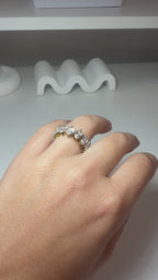 Ring, 18K Gold Plated Steel