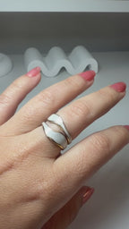 Ring, 18K Gold Plated Steel