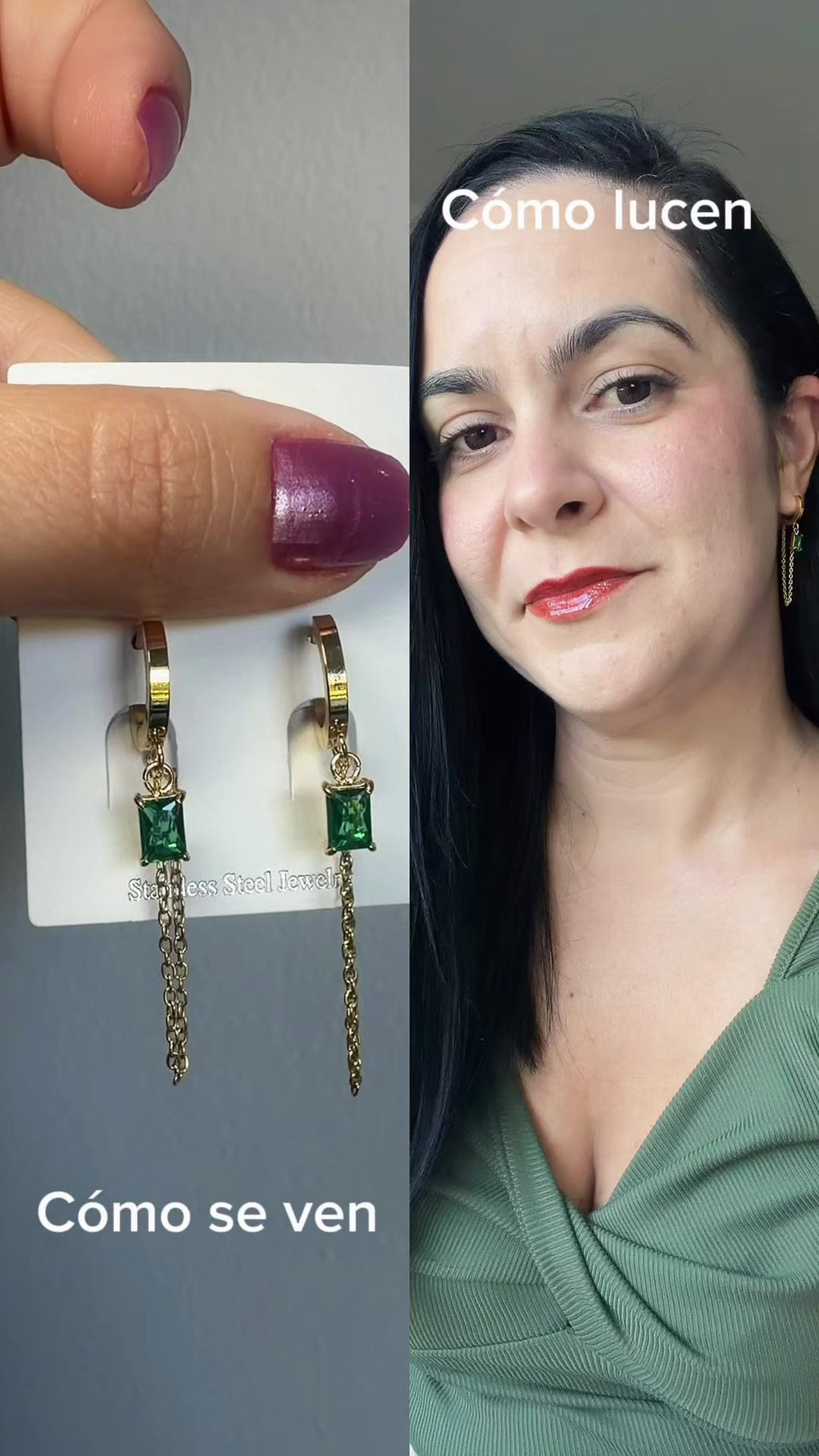 Gold Tassel Zirconia Earrings – 18K Gold Plated